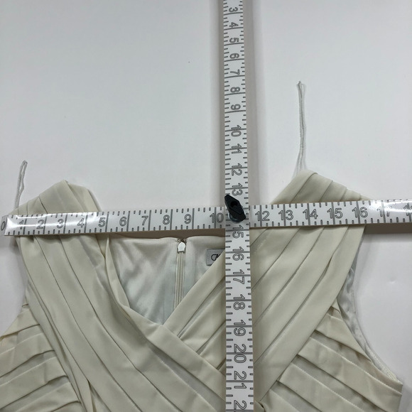 Cache 12 Bandage Women's Polyester Stretch Knee Dress Ivory Black PLS READ - Picture 9 of 16